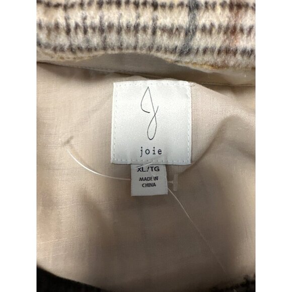 JOIE Plaid Long Sleeve Button Front Flannel Shacket Size XL - Picture 5 of 10